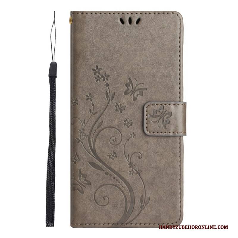 Lederhüllen Xiaomi Redmi Note 14 5g Handyhülle Blumen Und Schmetterlinge