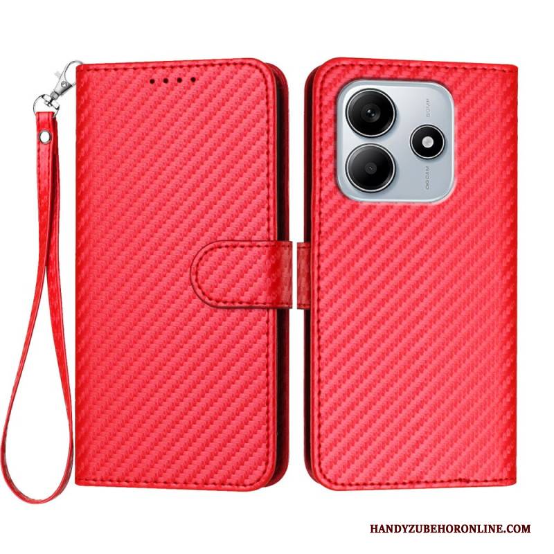Lederhüllen Xiaomi Redmi Note 14 5g Handyhülle Carbonfaser