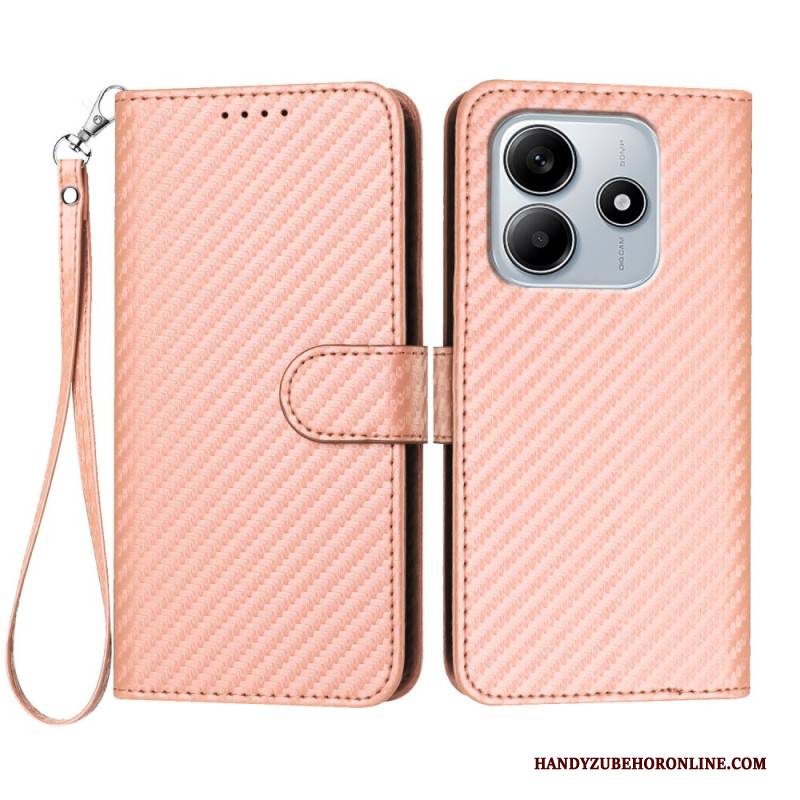 Lederhüllen Xiaomi Redmi Note 14 5g Handyhülle Carbonfaser