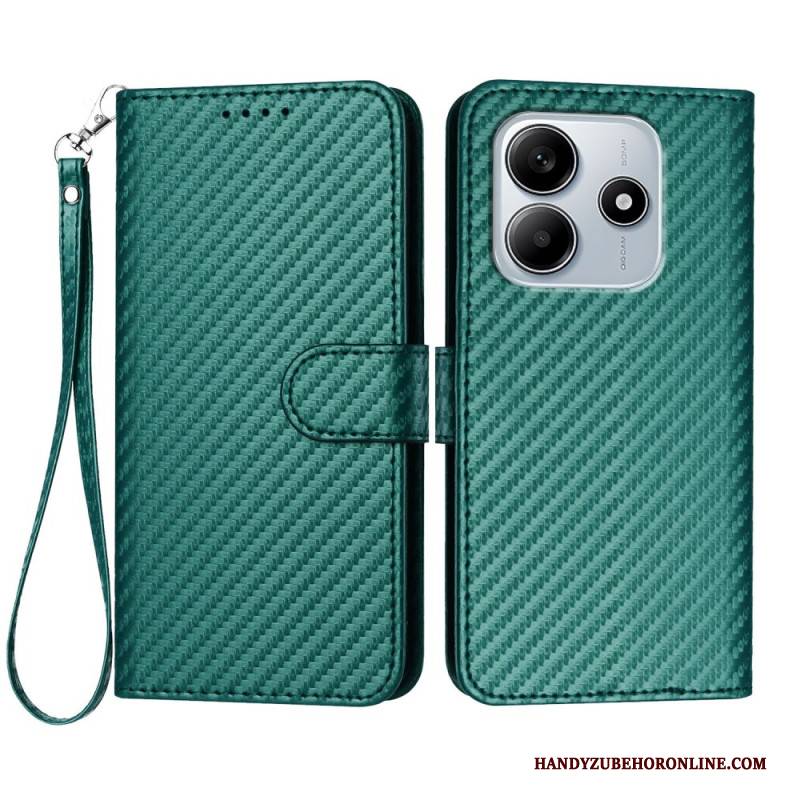 Lederhüllen Xiaomi Redmi Note 14 5g Handyhülle Carbonfaser