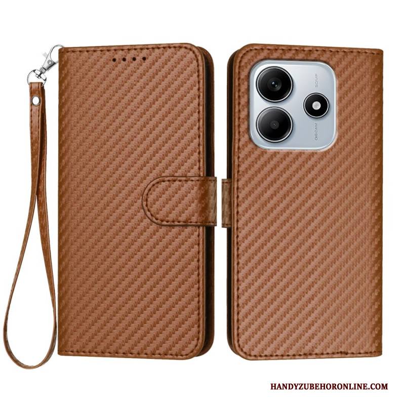Lederhüllen Xiaomi Redmi Note 14 5g Handyhülle Carbonfaser