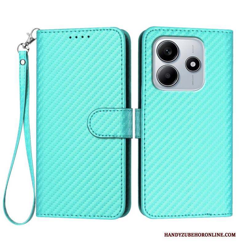 Lederhüllen Xiaomi Redmi Note 14 5g Handyhülle Carbonfaser