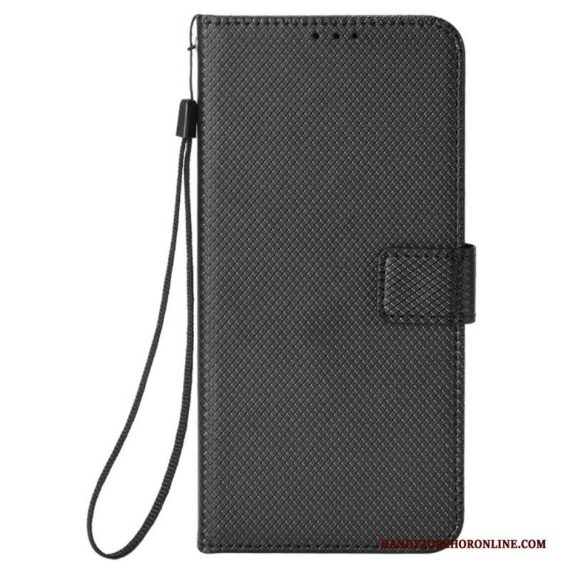 Lederhüllen Xiaomi Redmi Note 14 5g Handyhülle Diamantstruktur