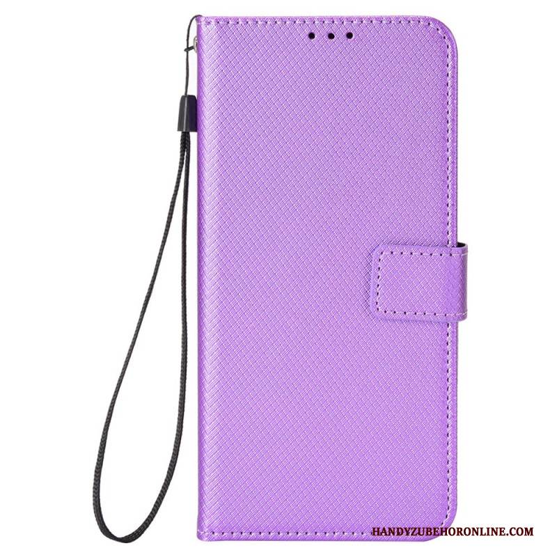 Lederhüllen Xiaomi Redmi Note 14 5g Handyhülle Diamantstruktur