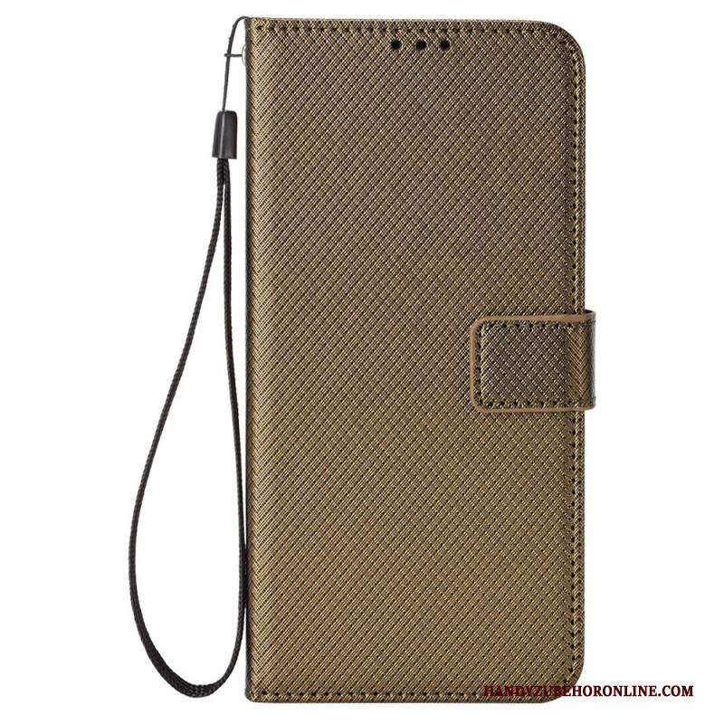 Lederhüllen Xiaomi Redmi Note 14 5g Handyhülle Diamantstruktur