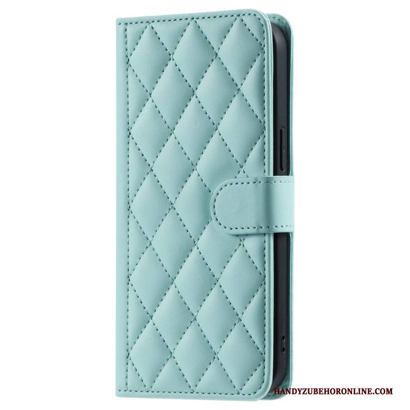 Lederhüllen Xiaomi Redmi Note 14 5g Handyhülle Gesteppt Mit Schulterriemen Und Riemen