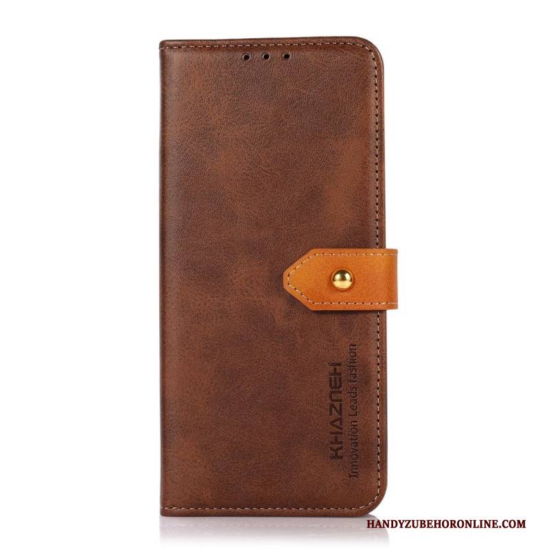 Lederhüllen Xiaomi Redmi Note 14 5g Handyhülle Goldener Verschluss Khazneh