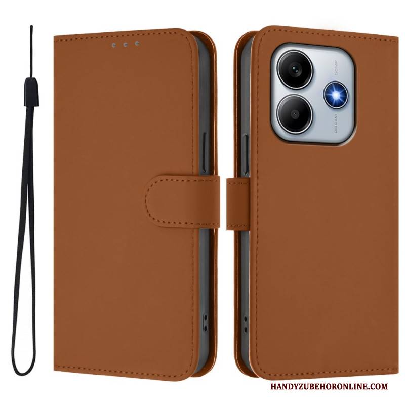 Lederhüllen Xiaomi Redmi Note 14 5g Handyhülle Lederoptik-armband