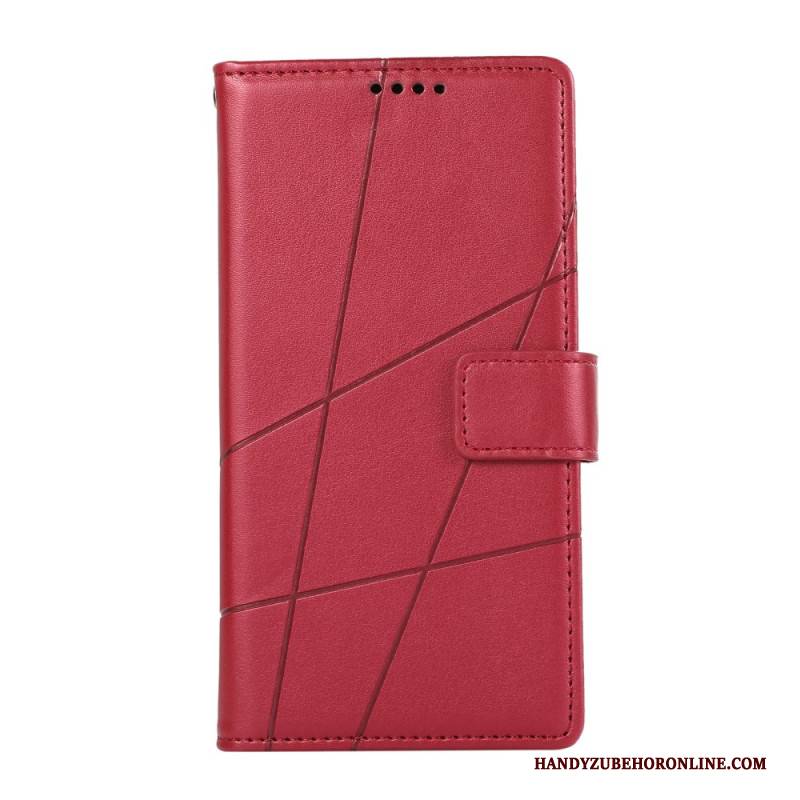 Lederhüllen Xiaomi Redmi Note 14 5g Handyhülle Linienmuster