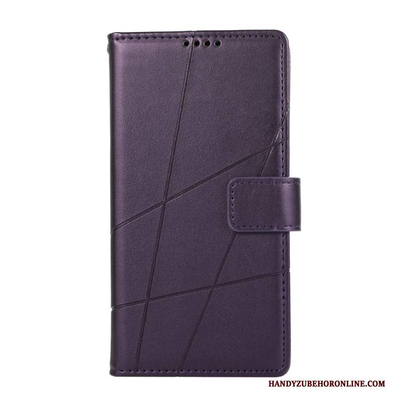 Lederhüllen Xiaomi Redmi Note 14 5g Handyhülle Linienmuster