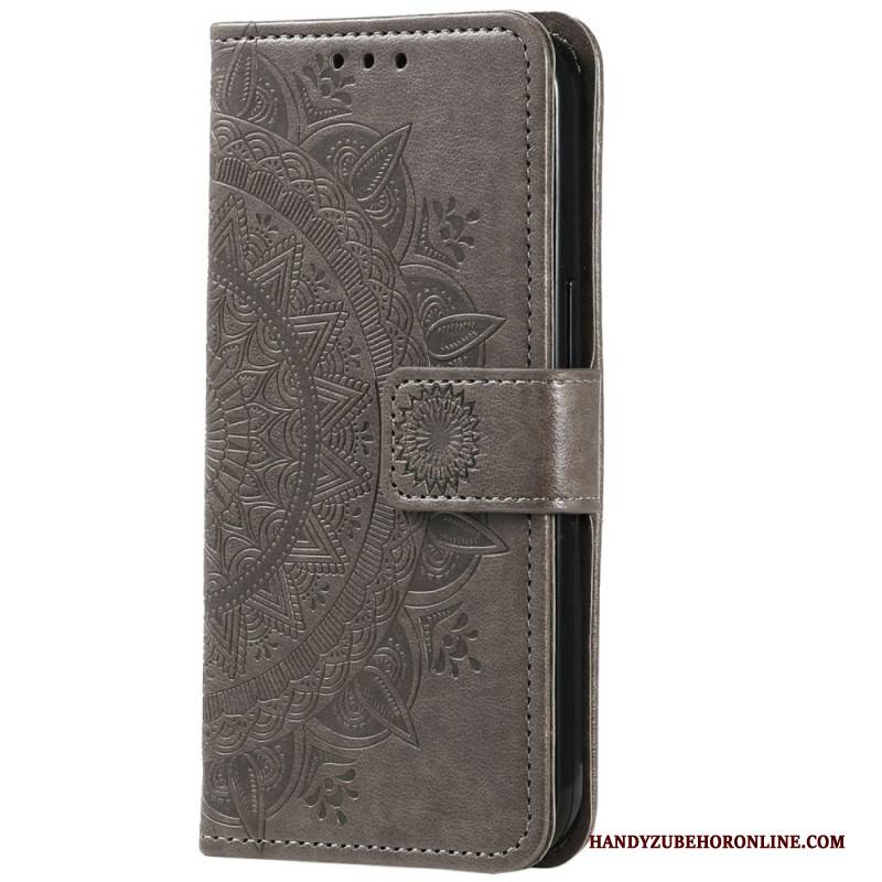 Lederhüllen Xiaomi Redmi Note 14 5g Handyhülle Mandala-sonne