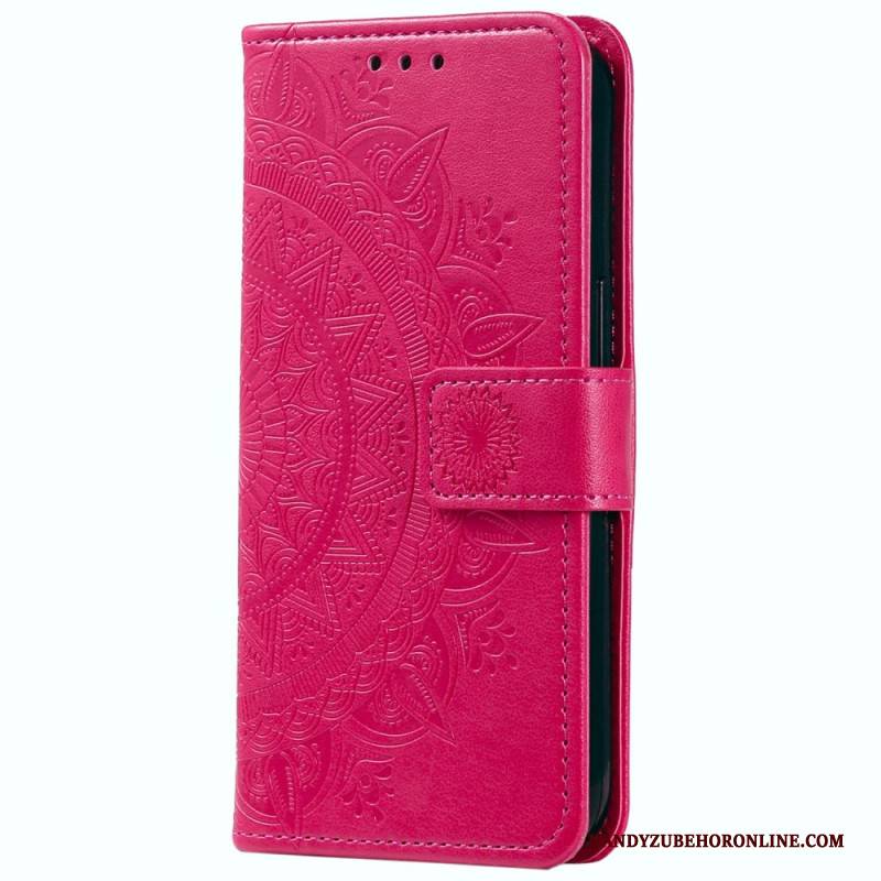 Lederhüllen Xiaomi Redmi Note 14 5g Handyhülle Mandala-sonne