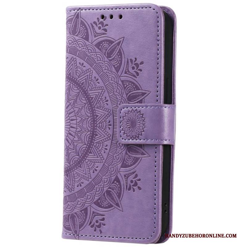 Lederhüllen Xiaomi Redmi Note 14 5g Handyhülle Mandala-sonne