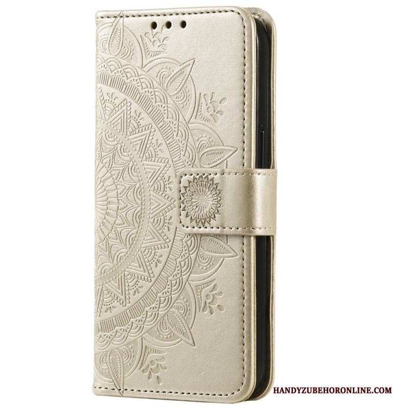 Lederhüllen Xiaomi Redmi Note 14 5g Handyhülle Mandala-sonne