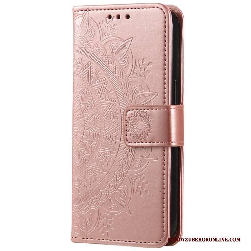 Lederhüllen Xiaomi Redmi Note 14 5g Handyhülle Mandala-sonne