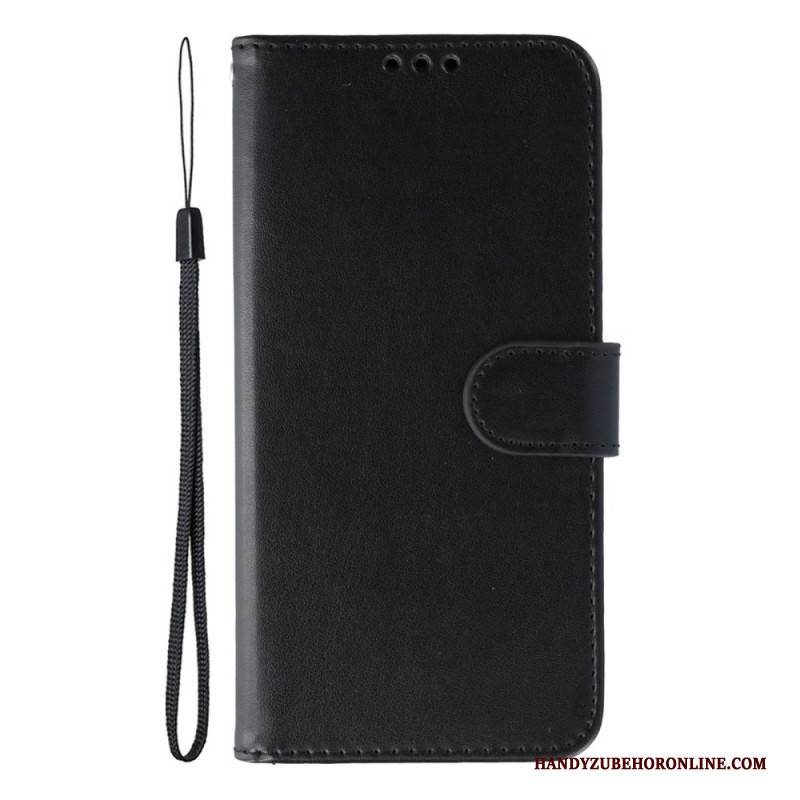 Lederhüllen Xiaomi Redmi Note 14 5g Handyhülle Monochrome Lederoptik Riemen