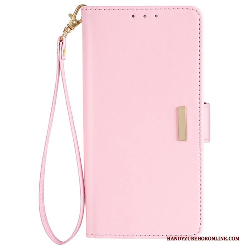 Lederhüllen Xiaomi Redmi Note 14 5g Handyhülle Rfid-blockiertechnologie Goldverschluss