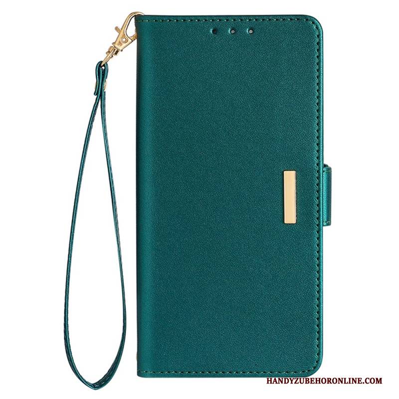 Lederhüllen Xiaomi Redmi Note 14 5g Handyhülle Rfid-blockiertechnologie Goldverschluss