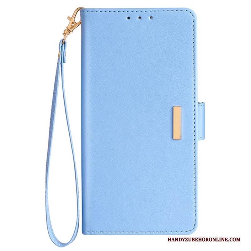 Lederhüllen Xiaomi Redmi Note 14 5g Handyhülle Rfid-blockiertechnologie Goldverschluss