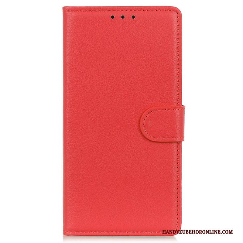 Lederhüllen Xiaomi Redmi Note 14 5g Handyhülle Traditionelles Litschi-kunstleder