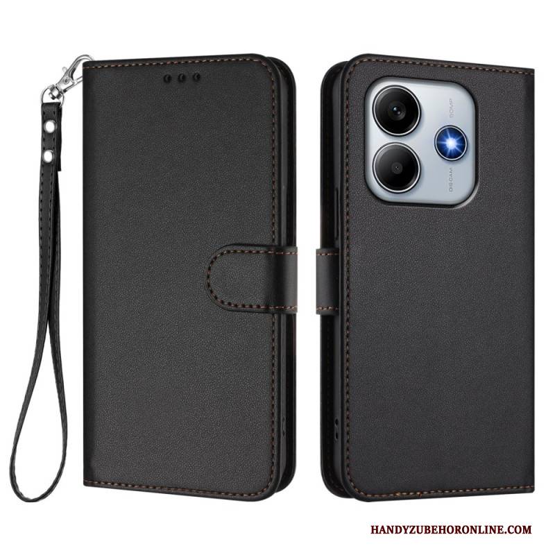 Lederhüllen Xiaomi Redmi Note 14 5g Schlicht Mit Trageband