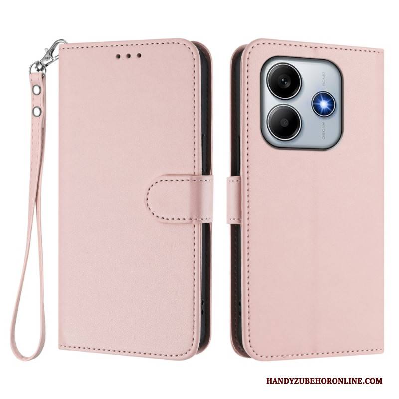 Lederhüllen Xiaomi Redmi Note 14 5g Schlicht Mit Trageband