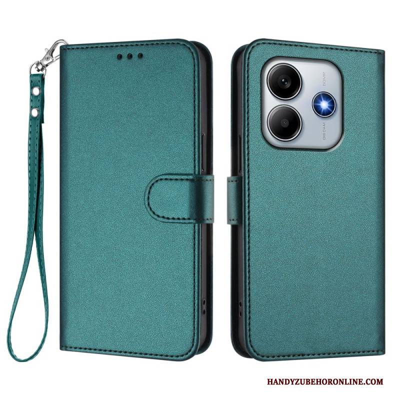 Lederhüllen Xiaomi Redmi Note 14 5g Schlicht Mit Trageband