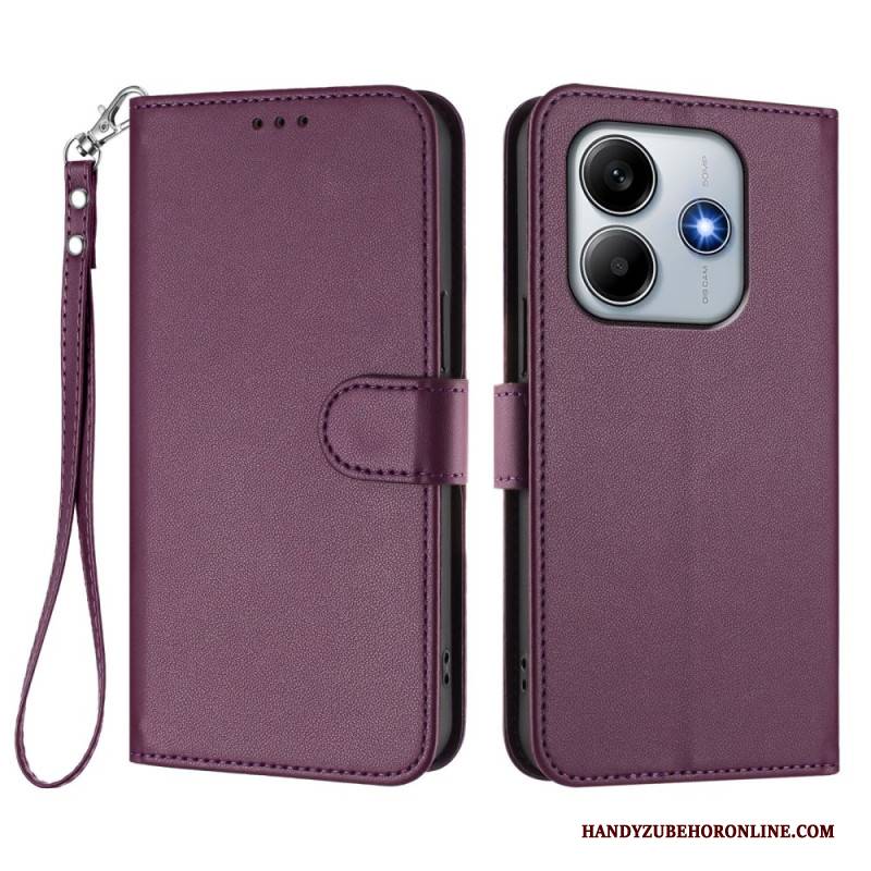 Lederhüllen Xiaomi Redmi Note 14 5g Schlicht Mit Trageband