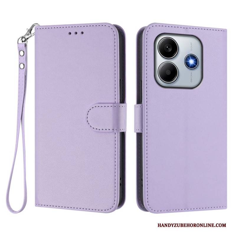 Lederhüllen Xiaomi Redmi Note 14 5g Schlicht Mit Trageband