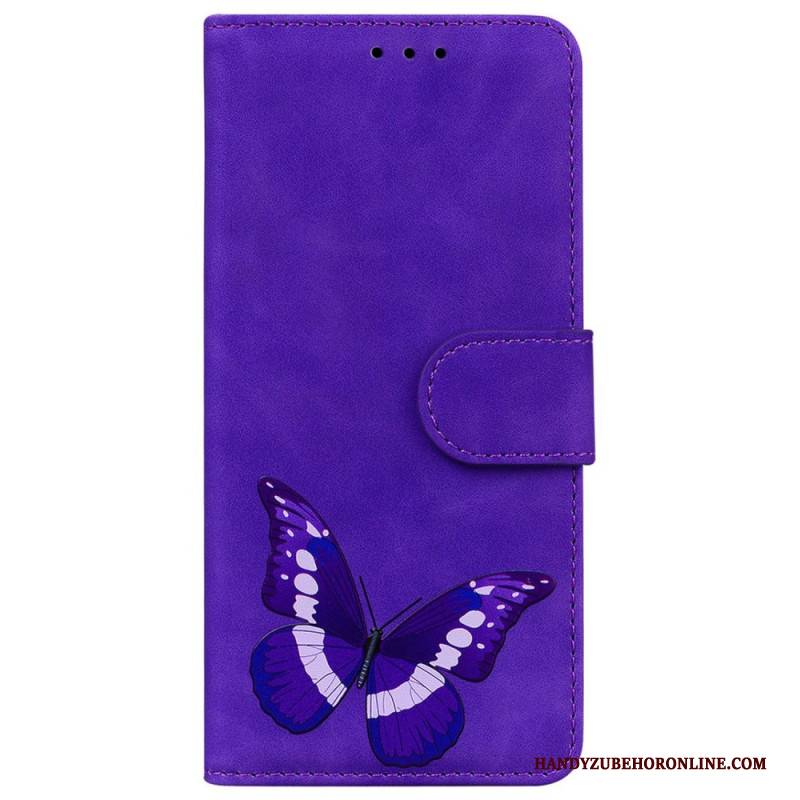 Lederhüllen Xiaomi Redmi Note 14 5g Schmetterlings-wildlederoptik