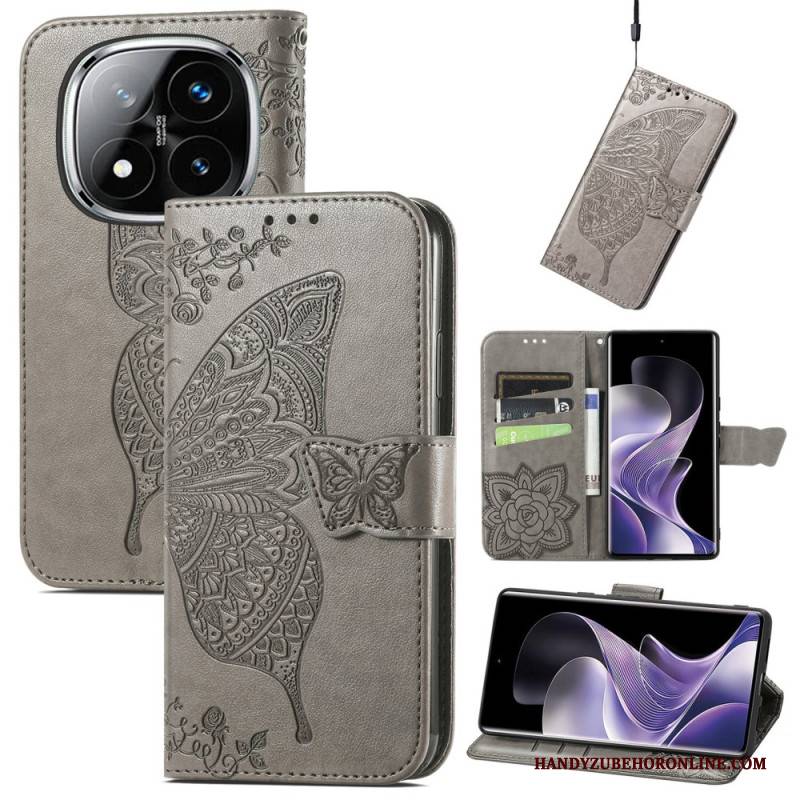 Lederhüllen Xiaomi Redmi Note 14 Pro 4g Barock-schmetterling