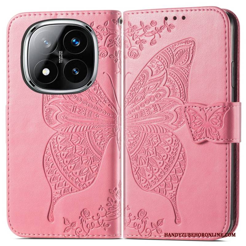 Lederhüllen Xiaomi Redmi Note 14 Pro 4g Barock-schmetterling