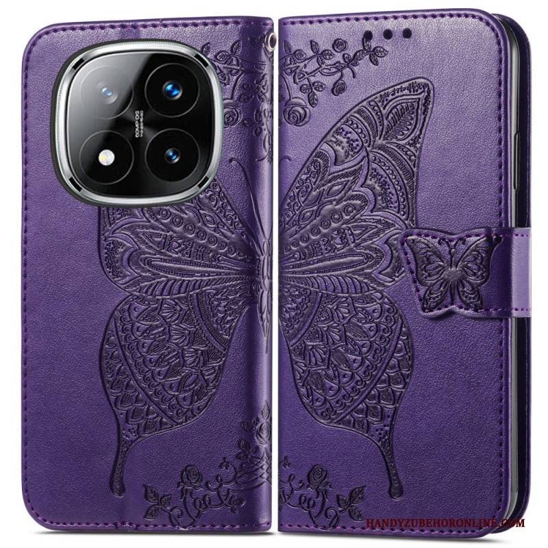 Lederhüllen Xiaomi Redmi Note 14 Pro 4g Barock-schmetterling