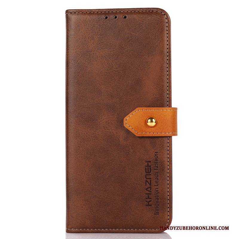 Lederhüllen Xiaomi Redmi Note 14 Pro 4g Goldener Verschluss Khazneh