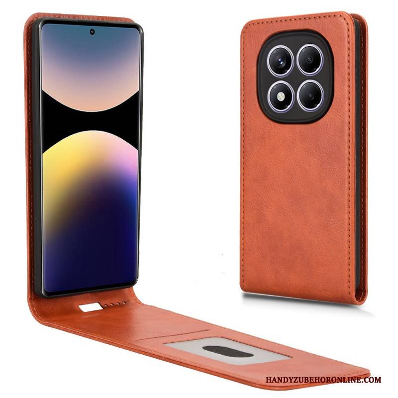 Lederhüllen Xiaomi Redmi Note 14 Pro 4g Handyhülle Vertikales Klappdesign