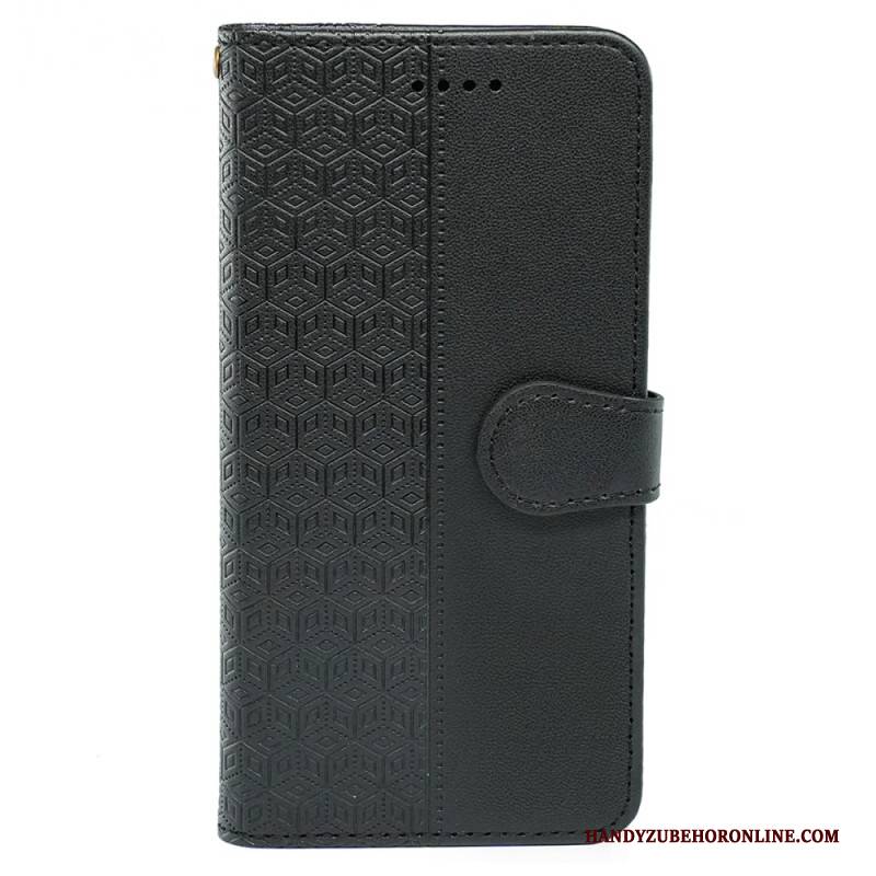 Lederhüllen Xiaomi Redmi Note 14 Pro 4g Handyhülle Würfelbordüre Und Riemen