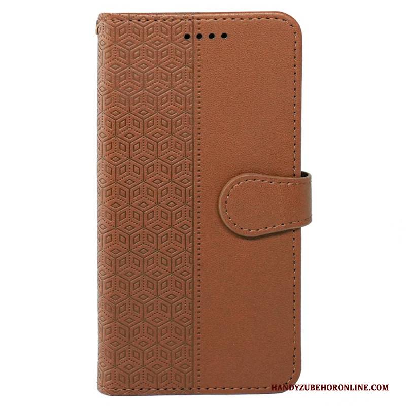 Lederhüllen Xiaomi Redmi Note 14 Pro 4g Handyhülle Würfelbordüre Und Riemen