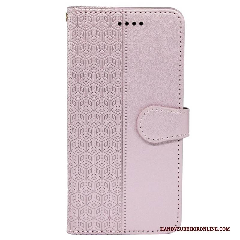 Lederhüllen Xiaomi Redmi Note 14 Pro 4g Handyhülle Würfelbordüre Und Riemen