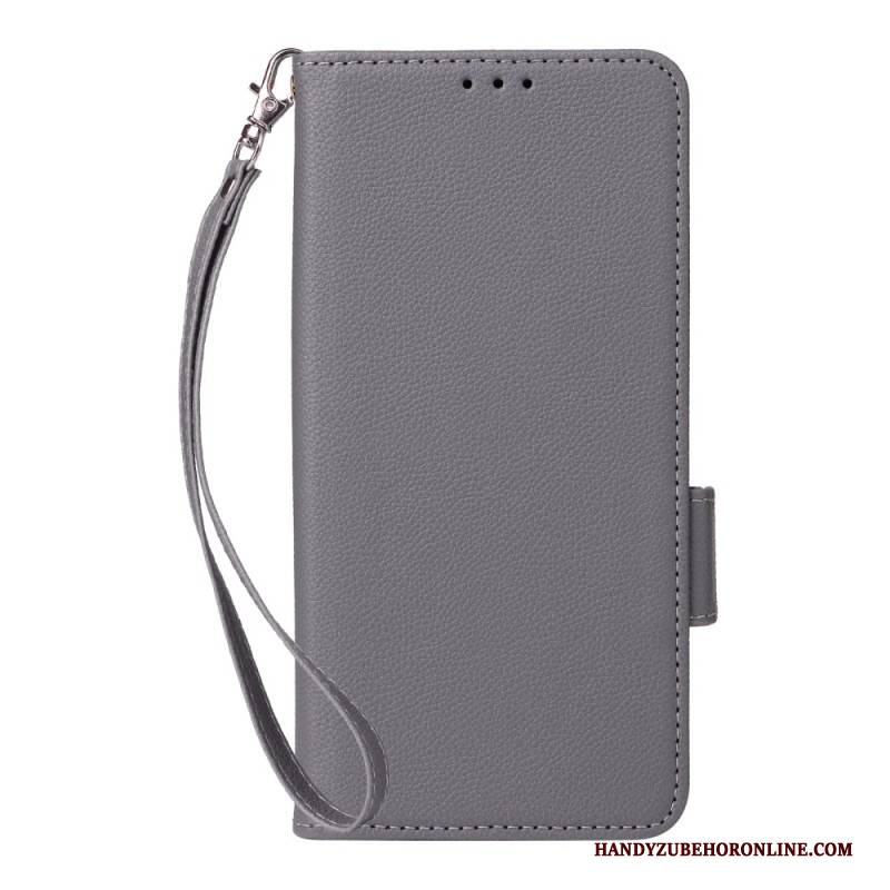 Lederhüllen Xiaomi Redmi Note 14 Pro 4g Riemen Aus Litschi-kunstleder