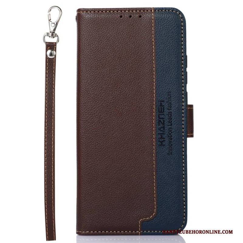 Lederhüllen Xiaomi Redmi Note 14 Pro 4g Zweifarbiger Khazneh Rfid-schutz