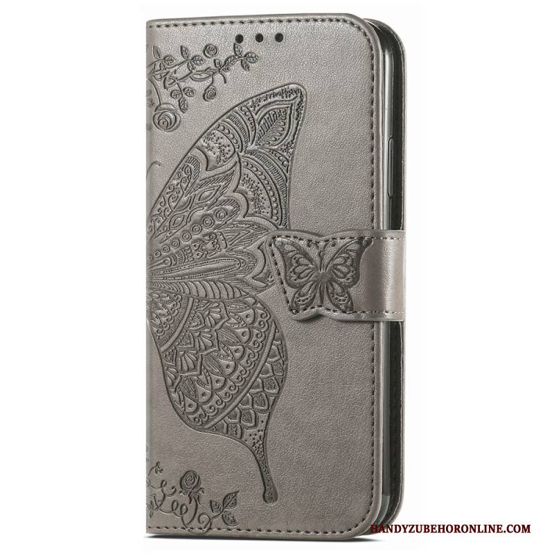 Lederhüllen Xiaomi Redmi Note 14 Pro 5g Handyhülle Barocker Schmetterling