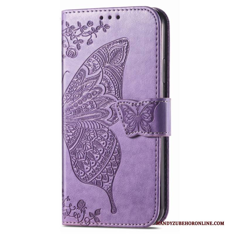 Lederhüllen Xiaomi Redmi Note 14 Pro 5g Handyhülle Barocker Schmetterling