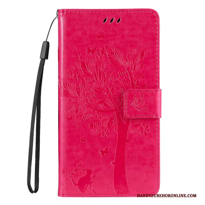 Lederhüllen Xiaomi Redmi Note 14 Pro 5g Handyhülle Baum Und Katze