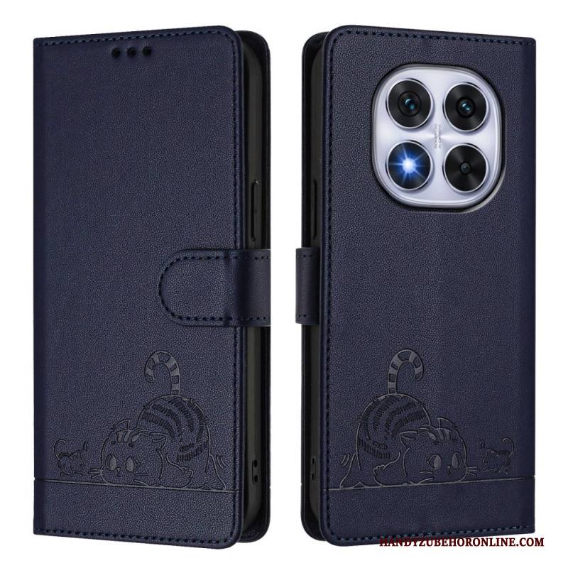 Lederhüllen Xiaomi Redmi Note 14 Pro 5g Handyhülle Rfid-schutz Mit Katzenmotiv