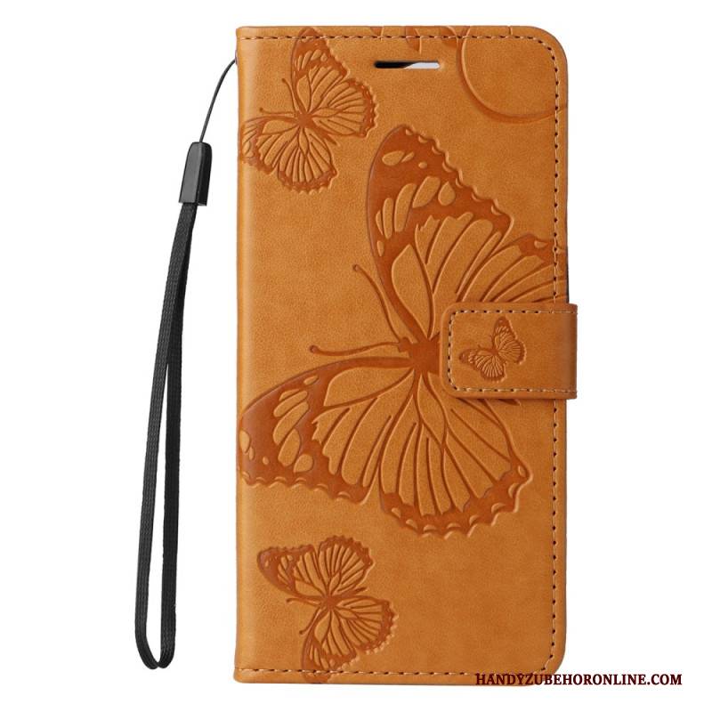 Lederhüllen Xiaomi Redmi Note 14 Pro 5g Handyhülle Riesige Schmetterlinge