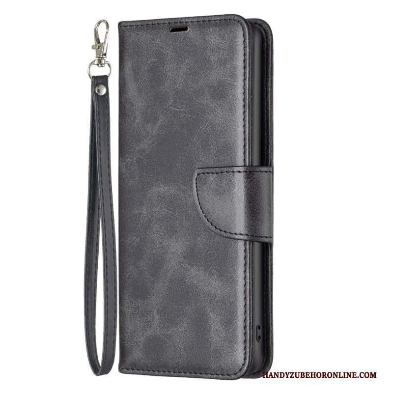 Lederhüllen Xiaomi Redmi Note 14 Pro 5g Handyhülle Schräger Riemenverschluss