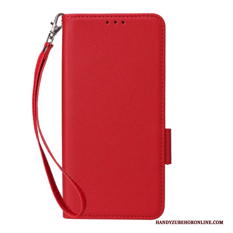 Lederhüllen Xiaomi Redmi Note 14 Pro 5g Strukturierte Riemenoberfläche