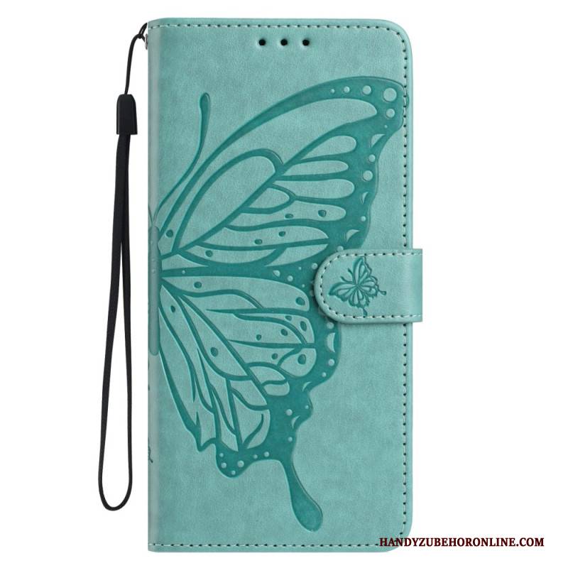 Lederhüllen Xiaomi Redmi Note 15 5g Handyhülle Gravierter Schmetterling