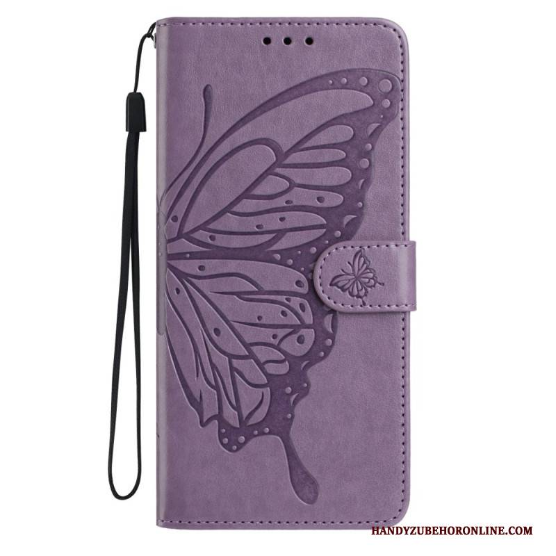 Lederhüllen Xiaomi Redmi Note 15 5g Handyhülle Gravierter Schmetterling