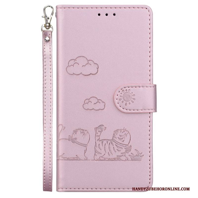 Lederhüllen Xiaomi Redmi Note 15 5g Rfid-blockierung Und Katzenmuster